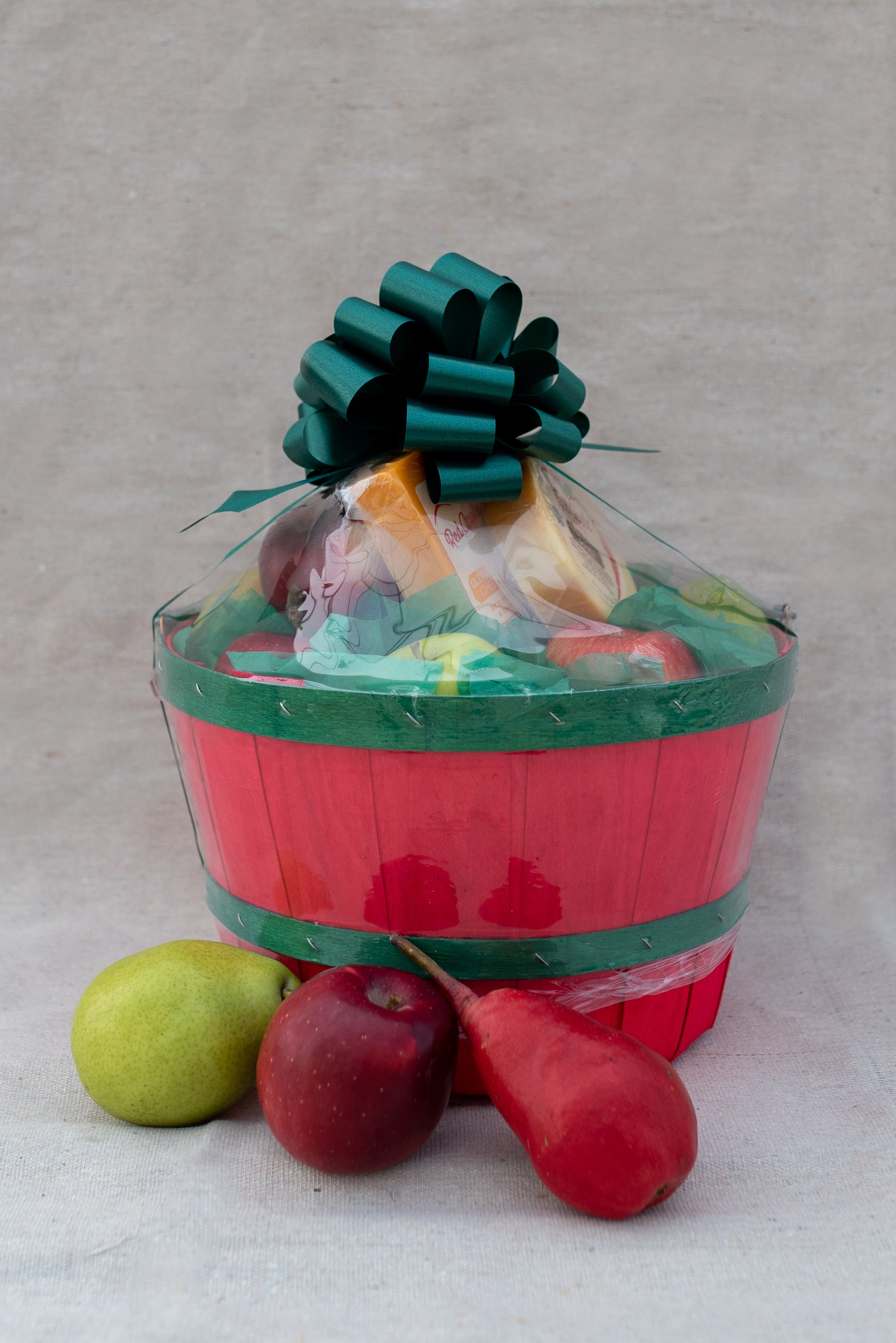 Gourmet Cheese and Fruit Peck Fruit Basket
