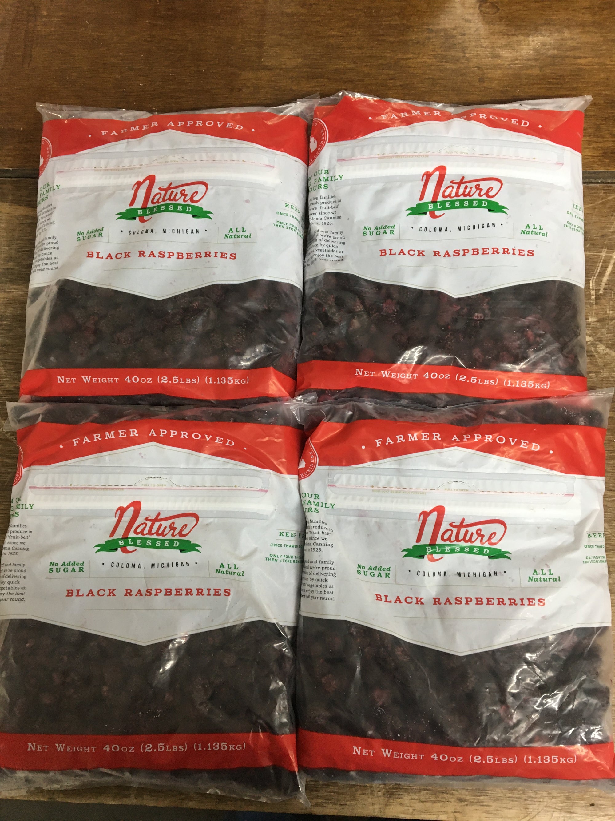 Pre-Order FROZEN Black Raspberries 10lb