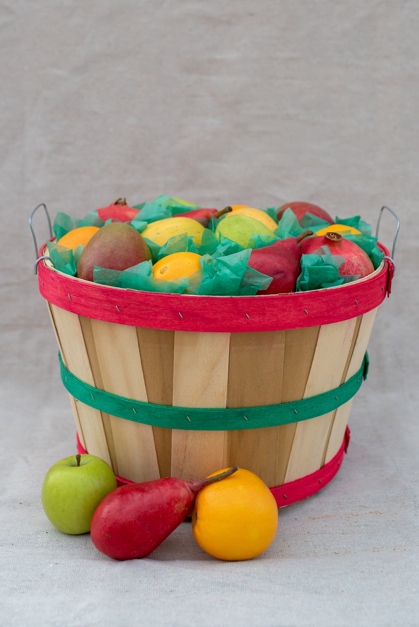 Tropical Fruit Mix Half Bushel Flat Top Basket